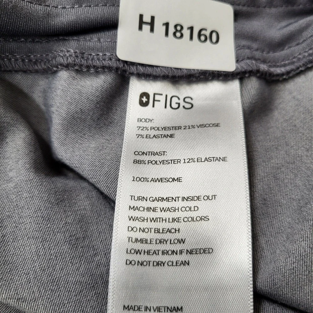 FIGS Women Scrub Pants XLT Gray Yola Skinny Cargo Pockets 31